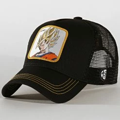 Meilleure affaire 🥰 Casquette Trucker Goku Noir de Capslab 🎁