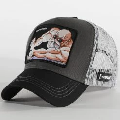 Vente flash ⌛ Casquette Trucker Kame Sennin CL-DB1-1 Gris Noir de Capslab 👍