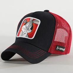 Coupon 😍 Casquette Trucker Bugs Bunny Noir Rouge de Capslab ❤️