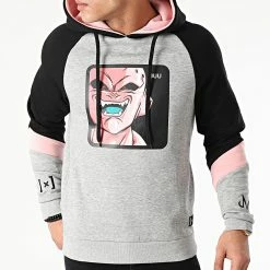Promo 😍 Sweat Capuche Buu Gris Chiné Noir de Capslab ✨ -PromosCapslab Magasin capslab 246771 CL DBZ 1 SW BUU 20210114T101657 03