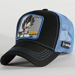 Sortie ✔️ Casquette Trucker Enfant Vegeta Noir Bleu de Capslab 👍