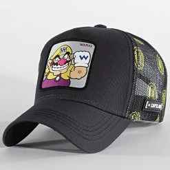Offres 😍 Casquette Trucker Wario Noir de Capslab 🌟