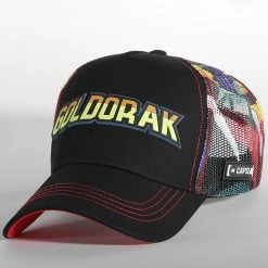 Bon marché 😀 Casquette Trucker Goldorak Patch Noir de Capslab 🎁