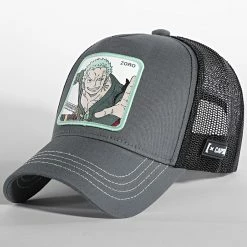 Coupon 🎁 Casquette Trucker Zoro Vert Kaki Noir de Capslab 🛒