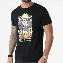 Offres 👍 Tee 👕 Shirt Naruto Noir de Capslab 👍