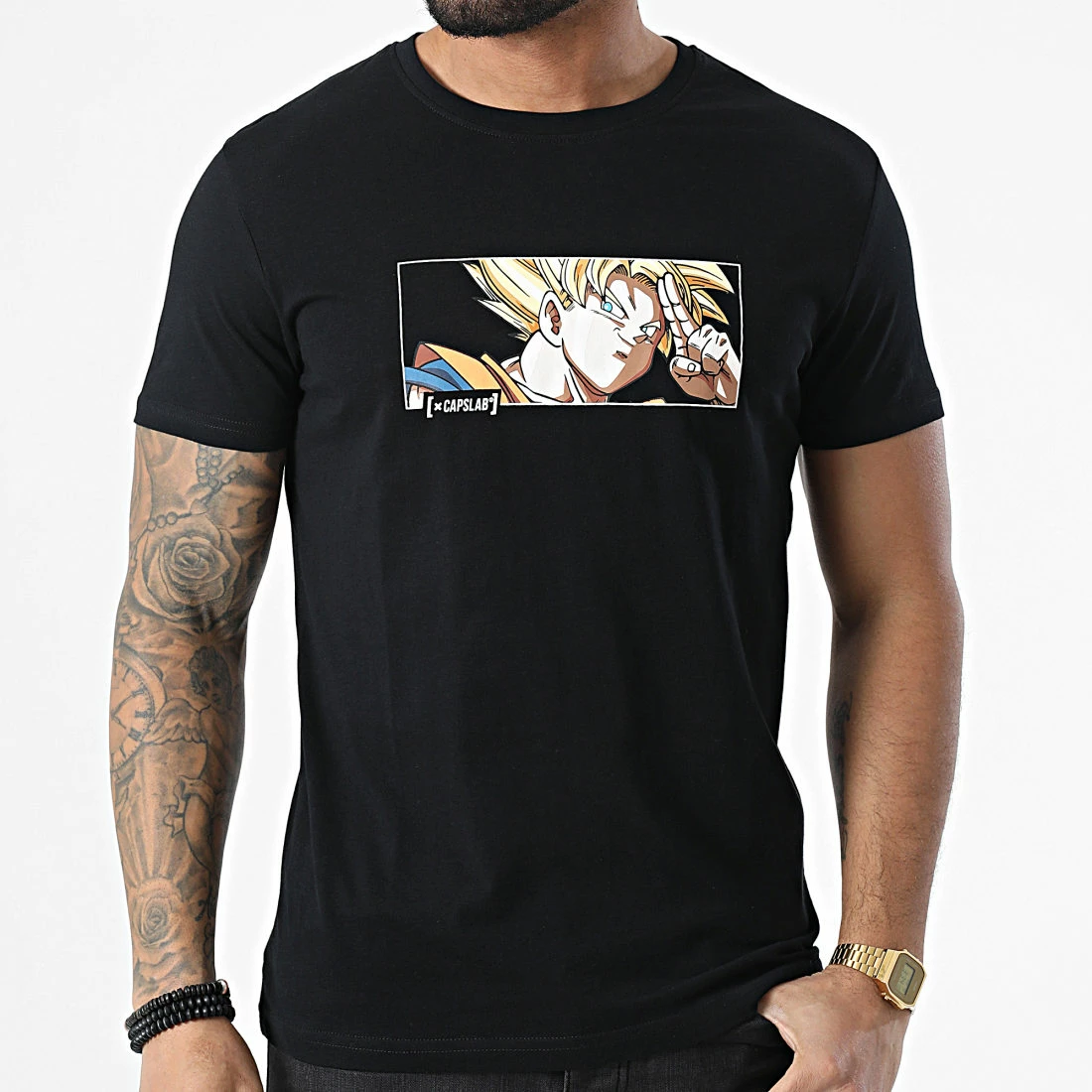 Vente flash 🎁 Tee 👚 Shirt Goku Saiyan Noir de Capslab ✔️ 3 Vente flash 🎁 Tee 👚 Shirt Goku Saiyan Noir de Capslab ✔️ – Image 3