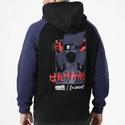 Grosses soldes 🤩 Sweat Capuche Kakashi 2 Noir Bleu Marine de Capslab 🛒