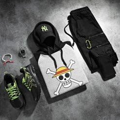 Coupon 🤩 Sweat Capuche Mugiwara Jolly Roger Gris Chiné Noir de Capslab 🎁 -PromosCapslab Magasin capslab 296419 CL OP1 1 SW SKU1 20220127T073809 05