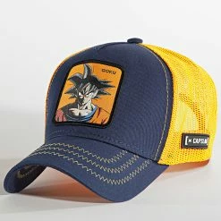 Top 10 ⌛ Casquette Trucker Goku Orange Bleu Marine de Capslab 🛒