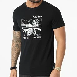 Meilleure affaire ❤️ Tee 👚 Shirt Dual Naruto VS Sasuke Noir de Capslab 👏