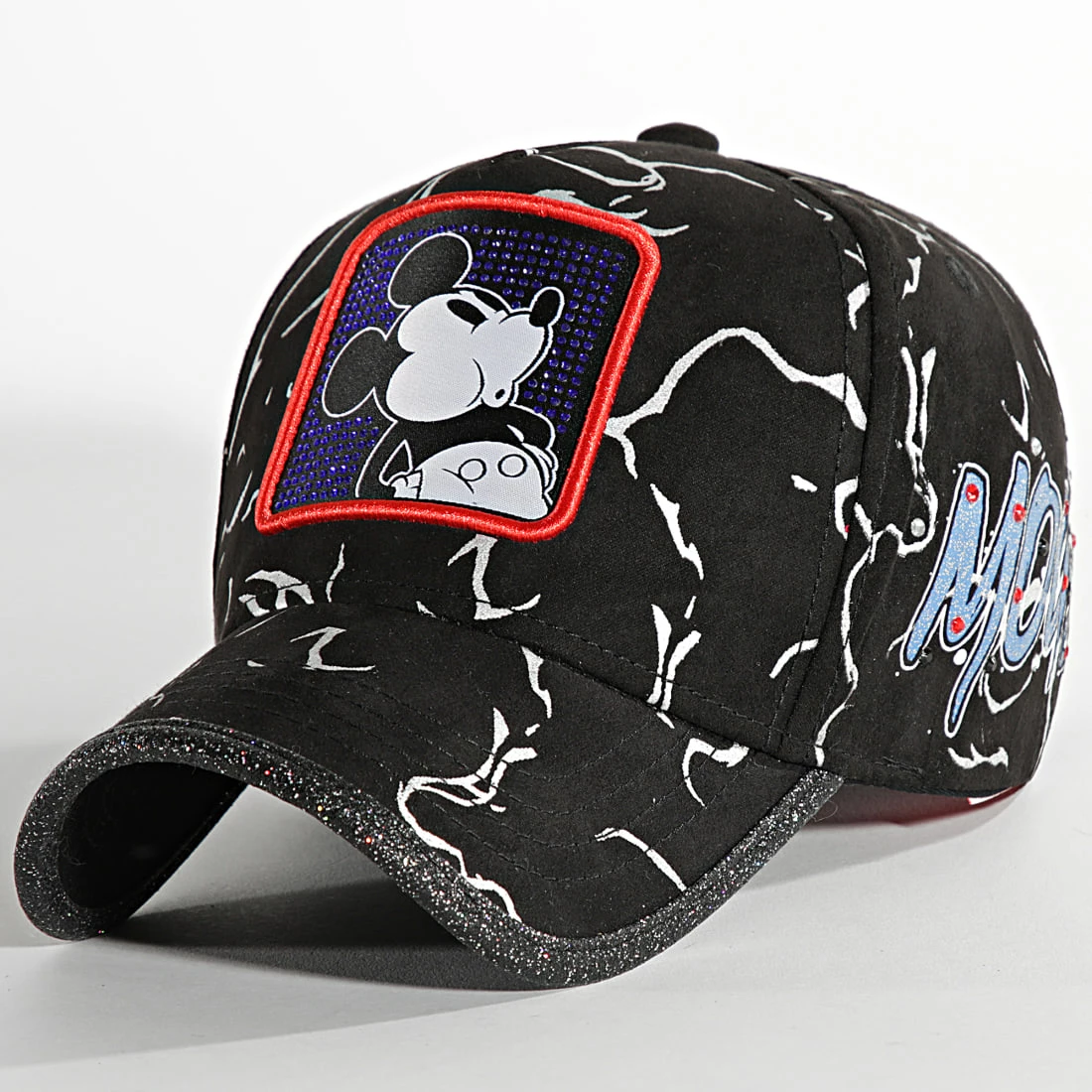 Le moins cher 😉 Casquette Mickey Noir Bleu de Capslab 😀