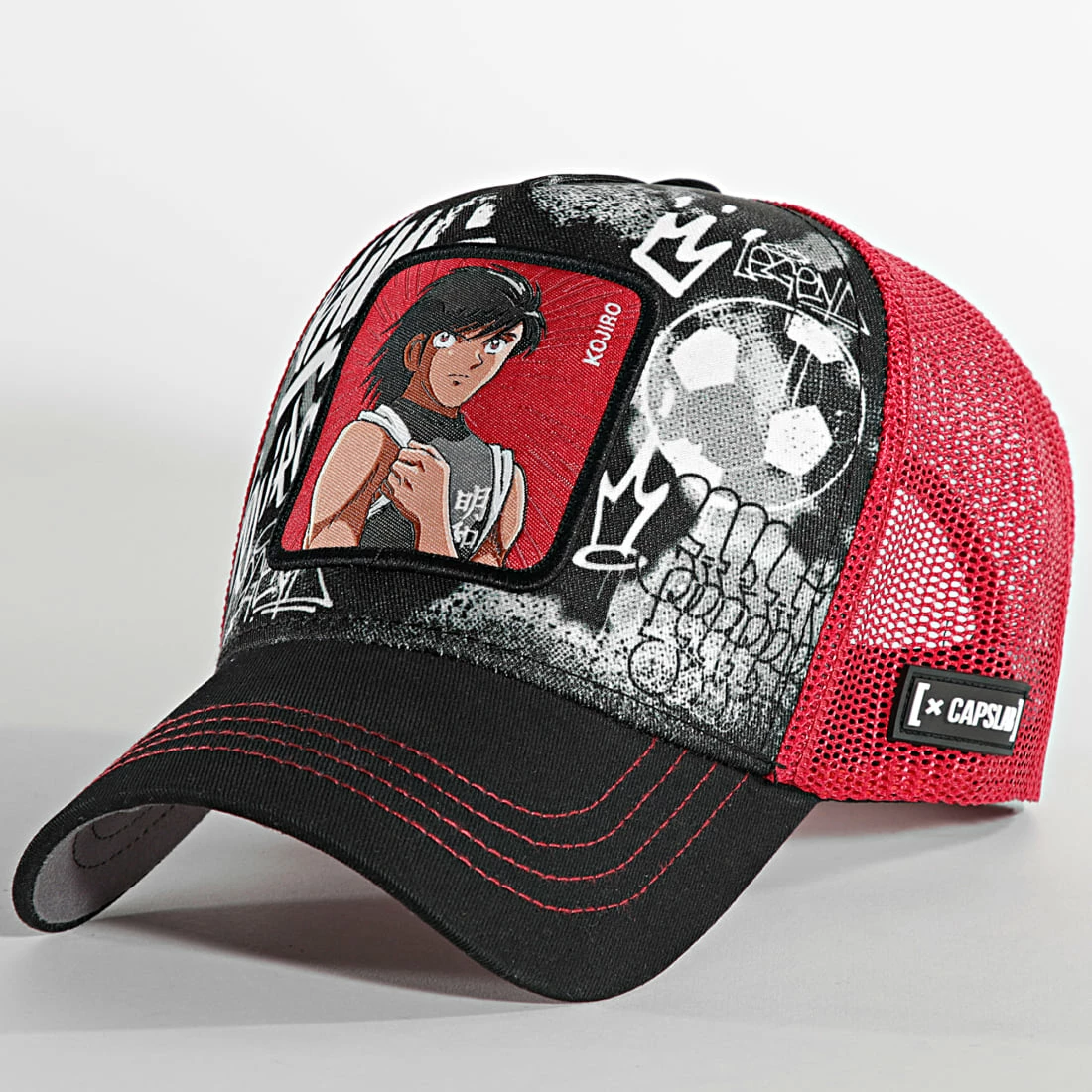 Offres ⌛ Casquette Trucker Kojiro Noir Rouge de Capslab 🧨 1 Offres ⌛ Casquette Trucker Kojiro Noir Rouge de Capslab 🧨