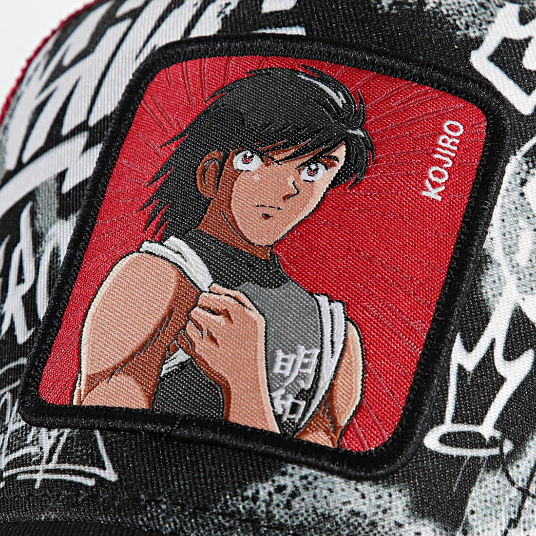 Offres ⌛ Casquette Trucker Kojiro Noir Rouge de Capslab 🧨 2 Offres ⌛ Casquette Trucker Kojiro Noir Rouge de Capslab 🧨 – Image 2