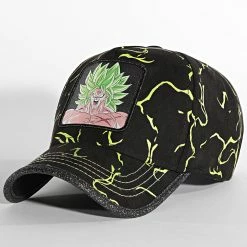 Remise ✔️ Casquette Broly Noir Vert de Capslab 🥰