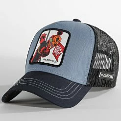 Acheter ❤️ Casquette Trucker Deadpool Noir Bleu de Capslab 🌟