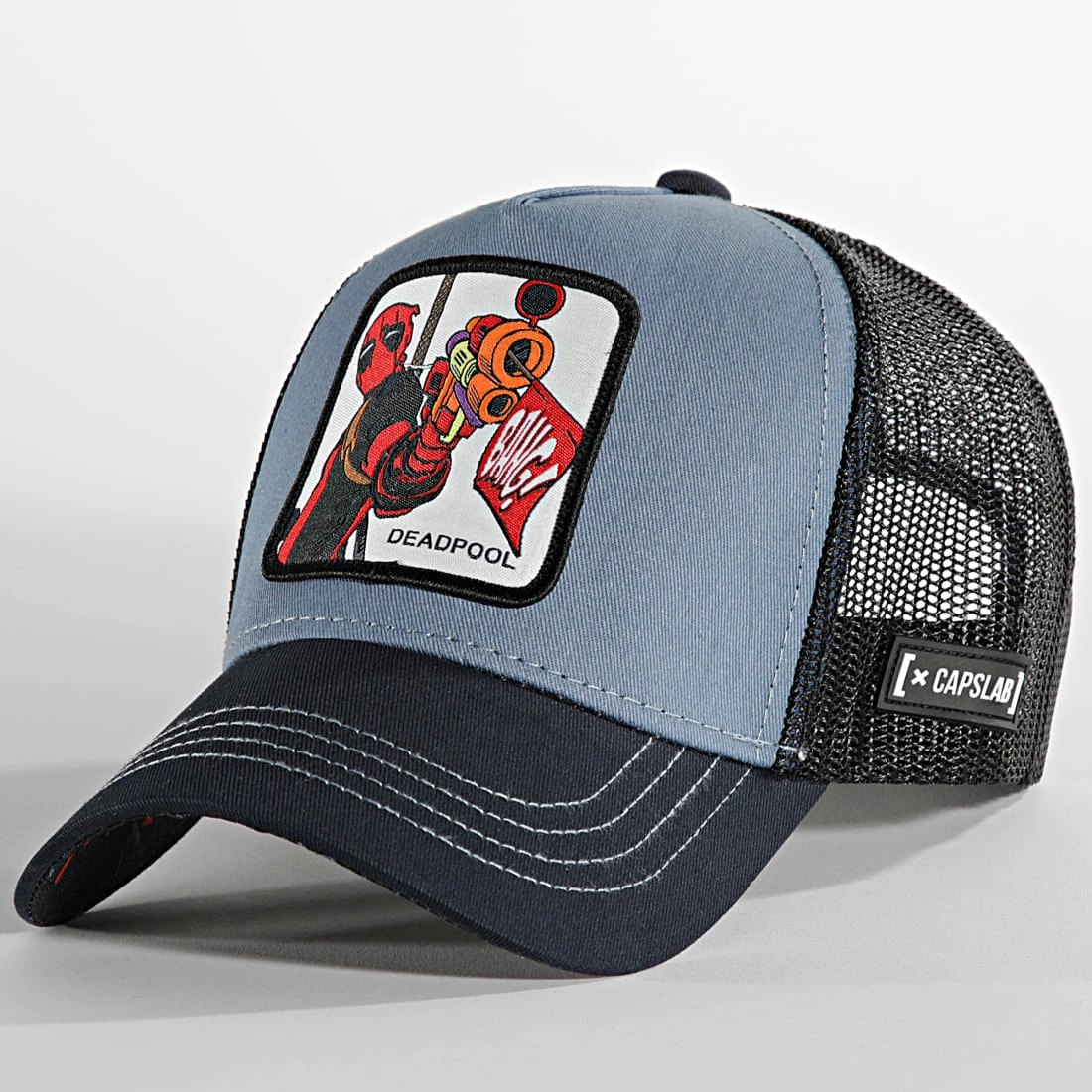 Acheter ❤️ Casquette Trucker Deadpool Noir Bleu de Capslab 🌟 1 Acheter ❤️ Casquette Trucker Deadpool Noir Bleu de Capslab 🌟