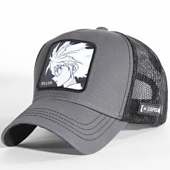 De gros 🔥 Casquette Trucker Killua Noir Gris de Capslab 🤩
