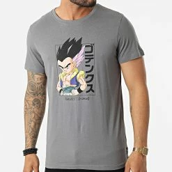Grosses soldes 🌟 Tee 👕 Shirt Gotenks CL-DBZ4-1 Gris de Capslab 🔔