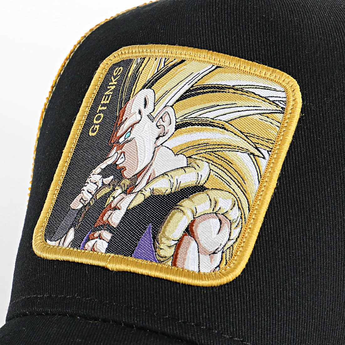 Coupon 😉 Casquette Trucker Gotenks Noir Jaune de Capslab 🔔 2 Coupon 😉 Casquette Trucker Gotenks Noir Jaune de Capslab 🔔 – Image 2
