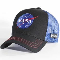 Meilleure vente 😀 Casquette Trucker Embroidery Noir Bleu de Capslab 😉