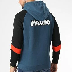 Acheter 🧨 Sweat Capuche Super Mario Bleu Marine Noir de Capslab 🔥 -PromosCapslab Magasin capslab 333637 CL SMB 1 SW MAR 20220824T160244 04