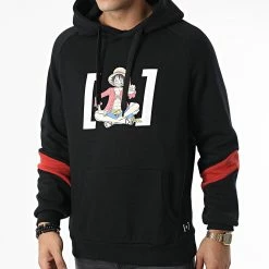 De gros 👍 Sweat Capuche Luffy CL-0P1-1-SW-LUF2 Noir de Capslab 🔥