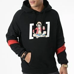 De gros 👍 Sweat Capuche Luffy CL-0P1-1-SW-LUF2 Noir de Capslab 🔥 -PromosCapslab Magasin capslab 337849 CL 0P1 1 SW LUF2 20220920T155456 03