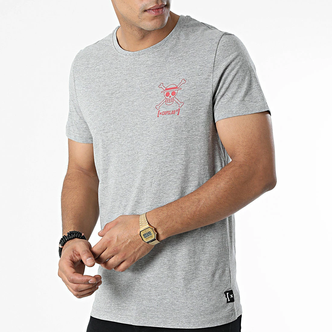 Meilleure affaire ❤️ Tee 👚 Shirt Luffy CL-0P1-1-TSC-LUF2 Gris Chiné de Capslab ✨ 3 Meilleure affaire ❤️ Tee 👚 Shirt Luffy CL-0P1-1-TSC-LUF2 Gris Chiné de Capslab ✨ – Image 3