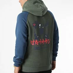 Le moins cher 🌟 Sweat Capuche Kakashi CL-NS-1-SW-KAK1 Vert Kaki Bleu Marine de Capslab 😉