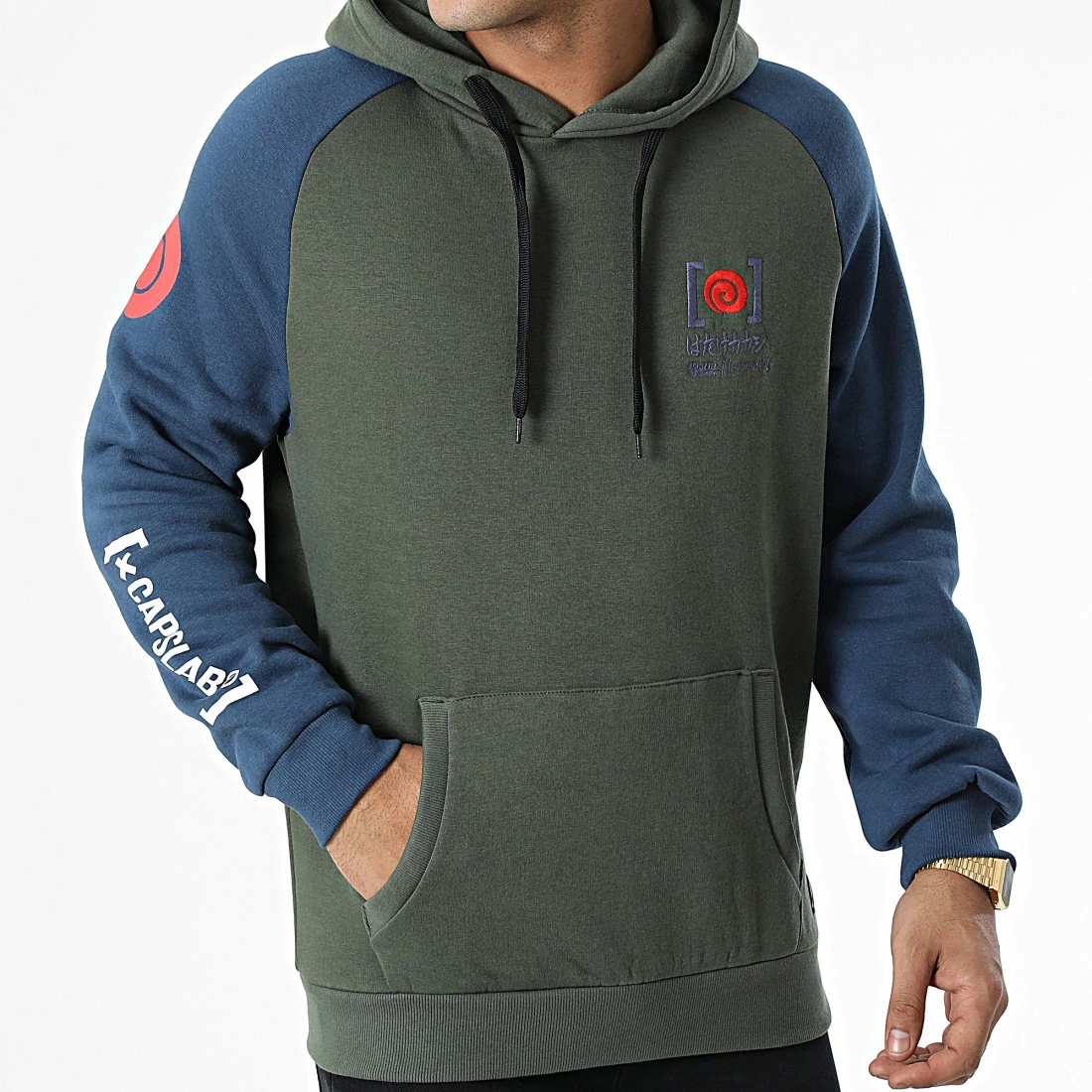 Le moins cher 🌟 Sweat Capuche Kakashi CL-NS-1-SW-KAK1 Vert Kaki Bleu Marine de Capslab 😉 3 Le moins cher 🌟 Sweat Capuche Kakashi CL-NS-1-SW-KAK1 Vert Kaki Bleu Marine de Capslab 😉 – Image 3