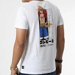 Promo 👍 Tee 👚 Shirt Luffy CL-0P1-1-TSC-HAT1 Blanc de Capslab 😍