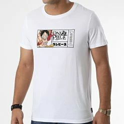 Promo 👍 Tee 👚 Shirt Luffy CL-0P1-1-TSC-HAT1 Blanc de Capslab 😍 -PromosCapslab Magasin capslab 337876 CL 0P1 1 TSC HAT1 20220920T153109 04