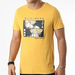 Bon marché 🥰 Tee 👚 Shirt CL-DBZ4-1-TSC-DUA2 Jaune de Capslab 🎉