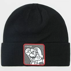 Meilleure vente ⭐ Bonnet It's A Me Noir de Capslab 😀