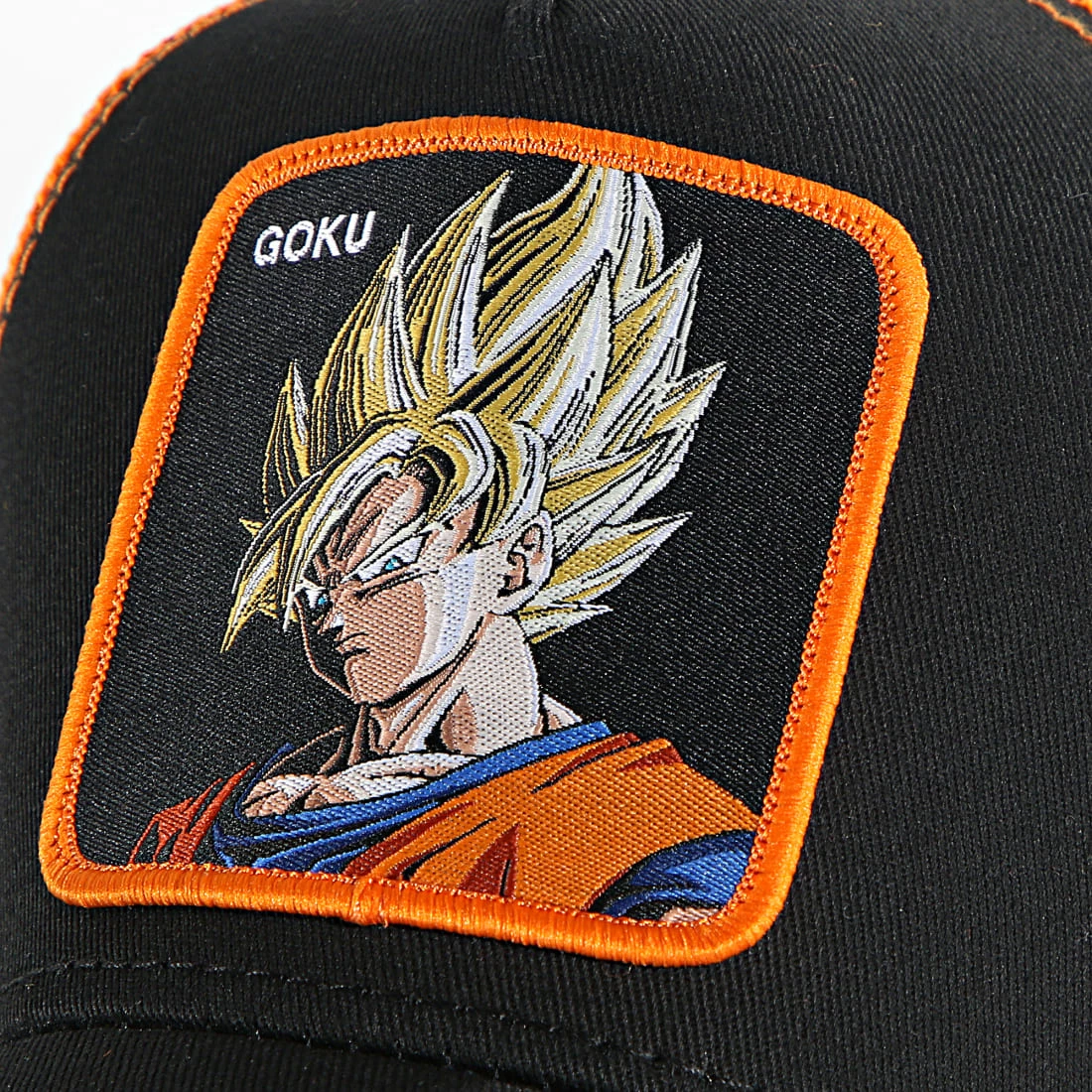 Grosses soldes ✨ Casquette Trucker Goku Noir Orange de Capslab 🛒 2 Grosses soldes ✨ Casquette Trucker Goku Noir Orange de Capslab 🛒 – Image 2