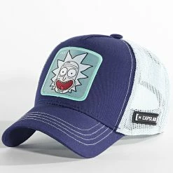 Vente flash 🤩 Casquette Trucker Rick Bleu Marine Bleu Ciel de Capslab 🤩