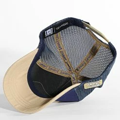 Le moins cher 😀 Casquette Trucker Tom Bleu Marine Beige de Capslab 😉 -PromosCapslab Magasin capslab 343299 CL TAJ1 1 TOM1 20221014T154315 04