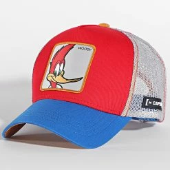 Remise 👏 Casquette Trucker Woody Bleu Rouge Gris de Capslab 😉